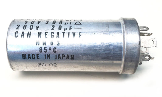 Vintage 23S10255B45 Quad Can Capacitor 400/600/200/20 MFD