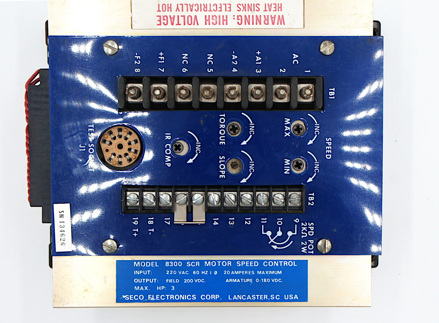 Seco 8300 SCR DC Drive 3 HP 230 VAC 20 Amp
