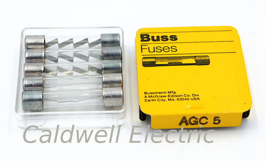 Buss AGC 5 3AG Fuse 5 Amp 32V Fast Blow - Pack of 5
