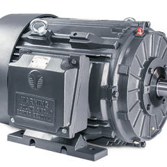 Techtop gray industrial 3-phase motor on white background