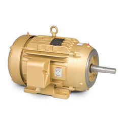 Baldor gold electric motor on white background