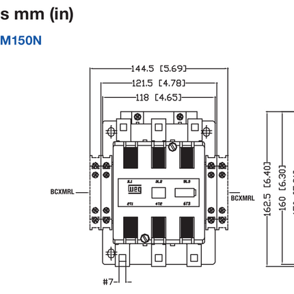 Weg CWM dimensions