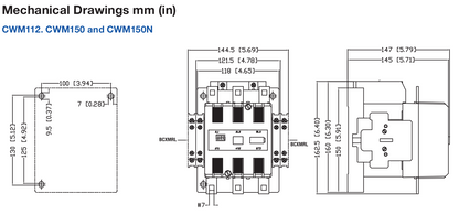 Weg CWM dimensions
