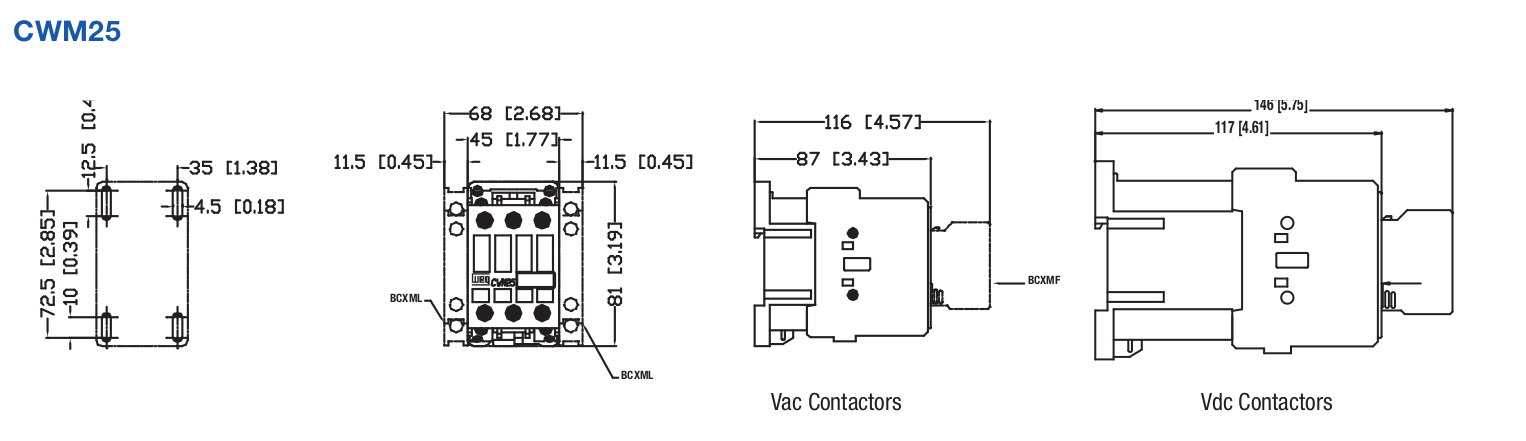 Weg CWM dimensions