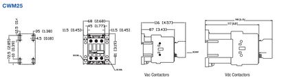 Weg CWM dimensions