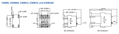 Weg CWM dimensions