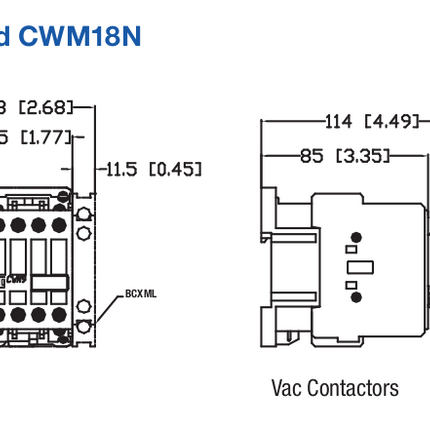 Weg CWM dimensions