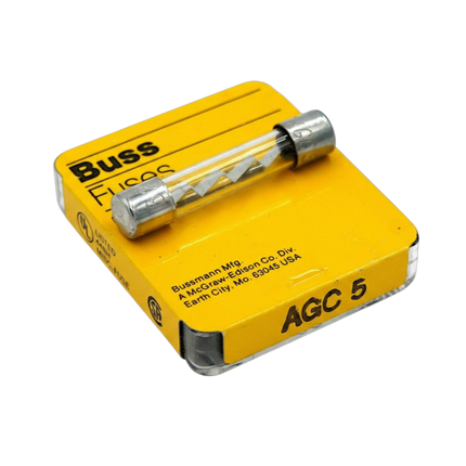 Buss AGC 5 3AG Fuse 5 Amp 32V Fast Blow - Pack of 5 (NEW)