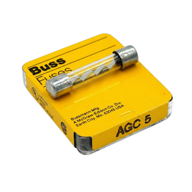 Buss AGC 5 3AG Fuse 5 Amp 32V Fast Blow - Pack of 5 (NEW)