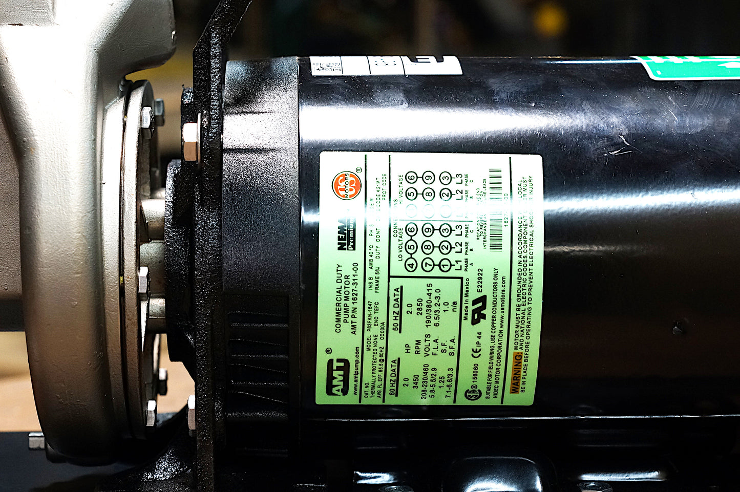 AMT 429N-98 Self-Priming Stainless Pump with Base 66 GPM, 1" 2 HP