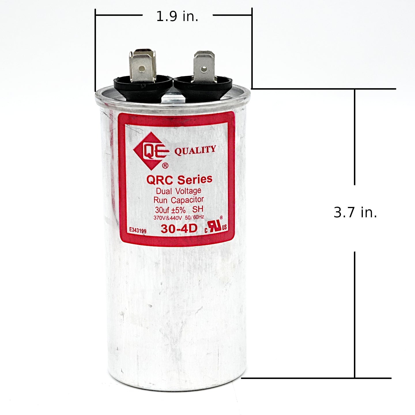 QE 30 MFD Capacitor dimensions