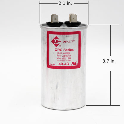 QE 40-4D motor run capacitor with dimensions