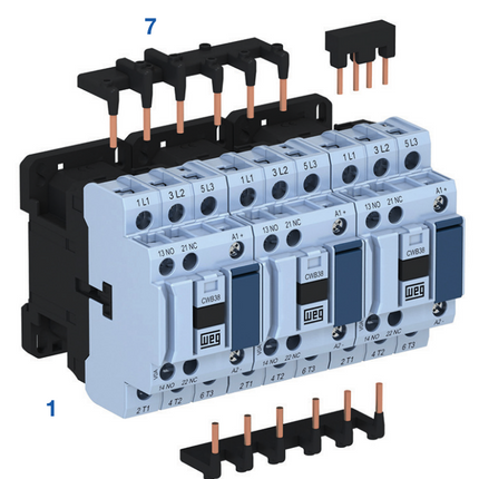 Weg CWB star-delta bus bar install