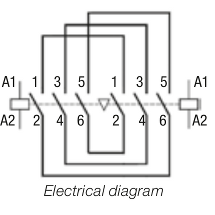 WEG CWM Reversing bus bar diagram
