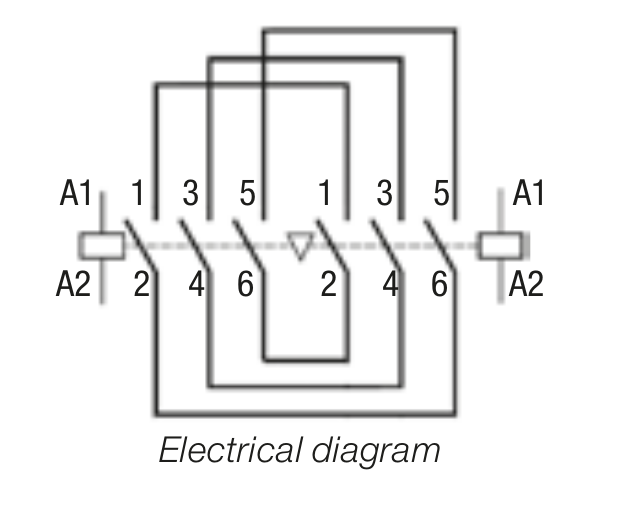 WEG CWM Reversing bus bar diagram