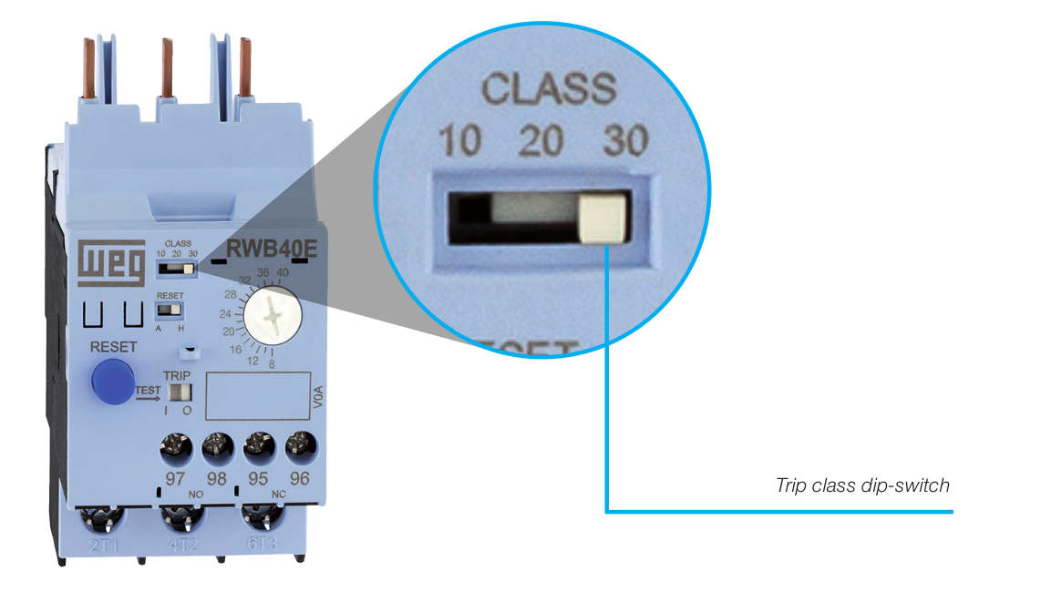 Weg RW electronic overload settable trip class