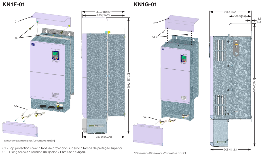 Weg CFW500 KN1 IP20/NEMA1 Protection Kit