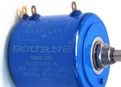Bourns 3400S-1-202 Precision 2K-Ohm 10-Turn Potentiometer