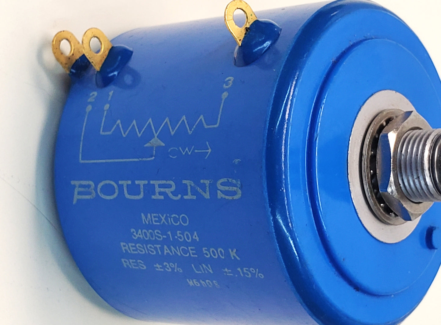 Bourns 3400S-1-504 Precision 500K-Ohm 10-Turn Potentiometer