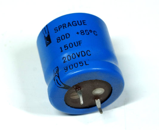 Sprague 150uF 200VDC Electrolytic Capacitor