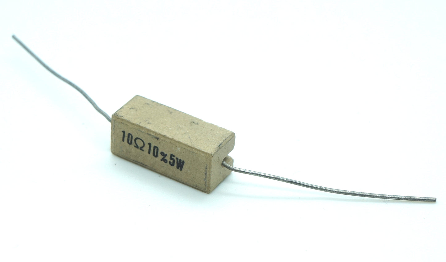 Lot of 10 Power Resistors 5 Watt 10 Ohm 10% Tolerance