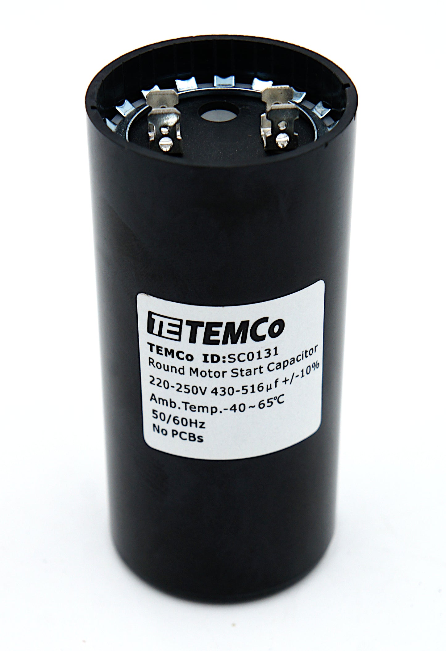 Temco SC0131 Motor Start Capacitor 430-516 MFD 220-250 VAC