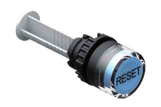 Weg blue reset push-button