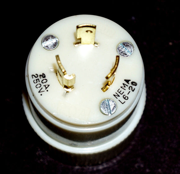 NEMA L6-20 20 Amp 250V Locking Plug Bryant 70620